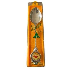 Vintage Stuart by Perfection Australia baby spoon 4.5" silver plated new in box.